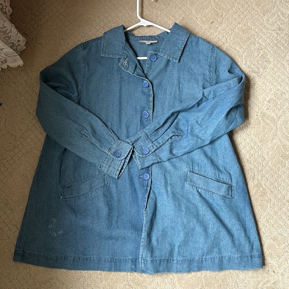 Woman Within size 18/20 Denim Coat - Picture 2 of 6